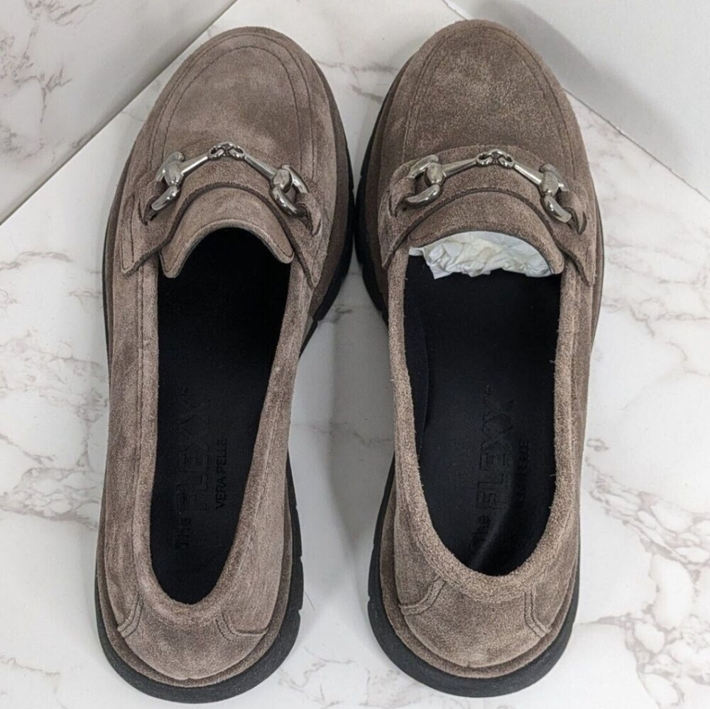 NWT FLEXX CHIC TOO GRAPHITE SUEDE BIT LOAFER SZ 6.5 - Picture 5 of 8